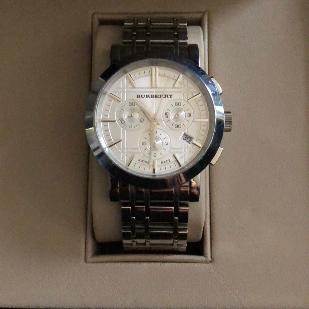 Burberry chronograph stainless steel men’s watch